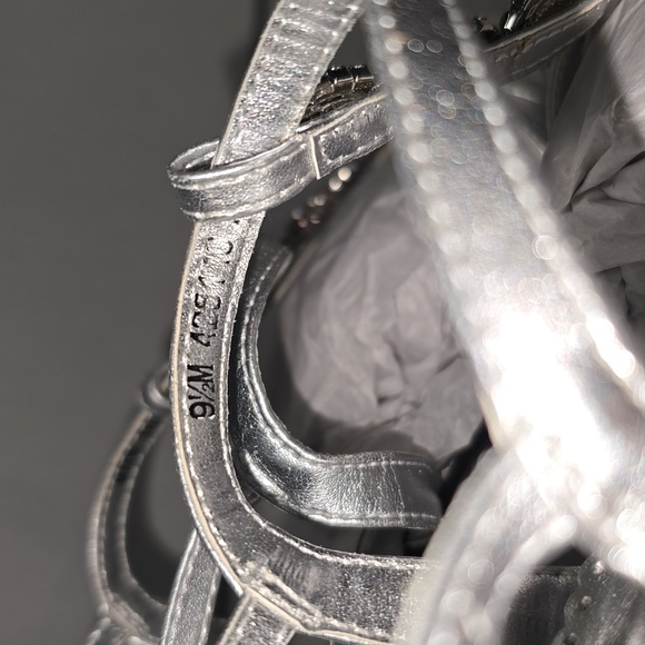 Michaelangelo Meg Silver Rhinestone Detail Special Event Womens Size 9.5 - Picture 4 of 12